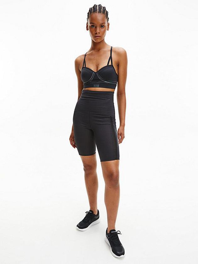 Black Calvin Klein Tight Gym Women Shorts | RJTP-18925