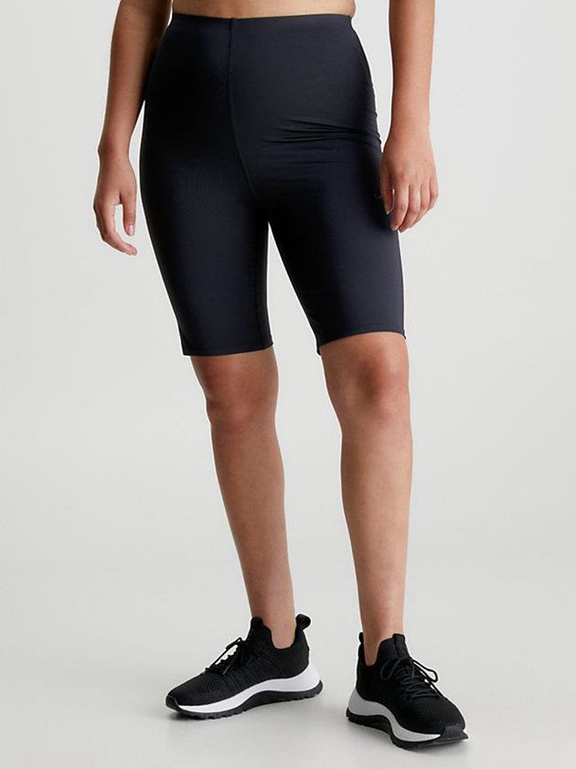Black Calvin Klein Tight Pocket Gym Women Shorts | TVEU-03628
