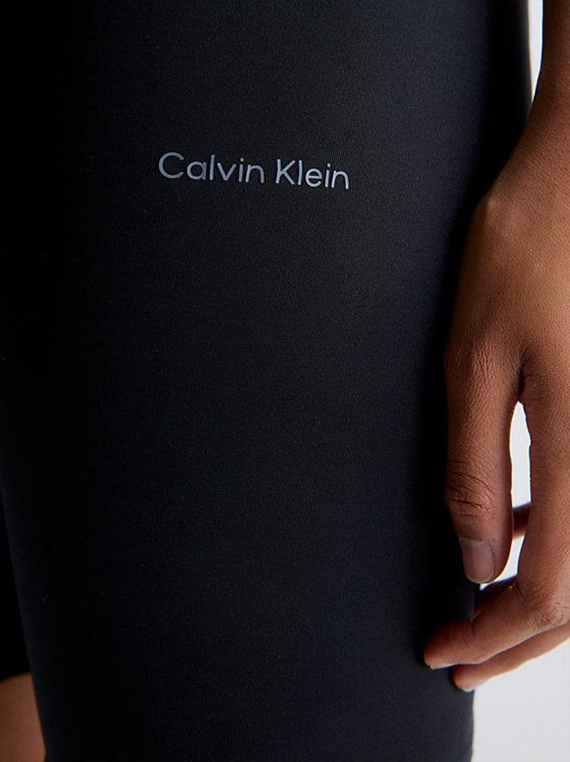 Black Calvin Klein Tight Pocket Gym Women Shorts | TVEU-03628