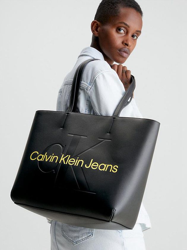 Black Calvin Klein Tote Women Bags | HIFC-60945