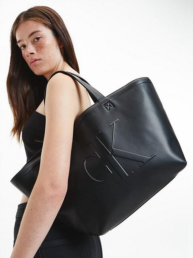 Black Calvin Klein Tote Women Bags | MLVJ-29104