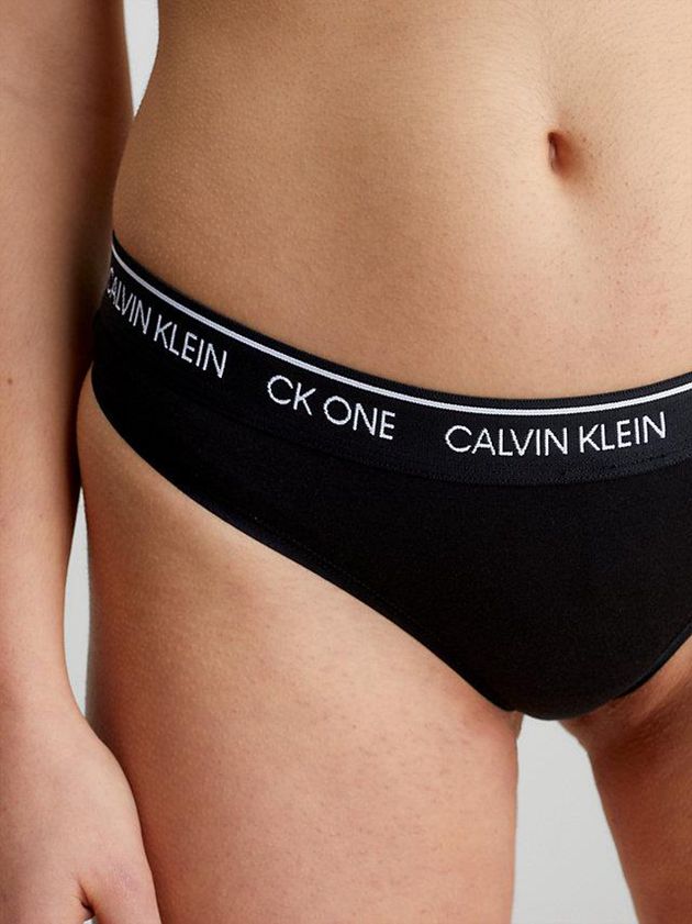 Black Calvin Klein Triangle And Thong Set - CK One Women Bra | MZTD-97061