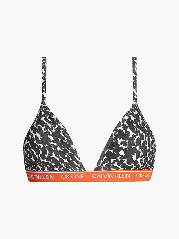 Black Calvin Klein Triangle - CK One Women Bra | LJEU-05642