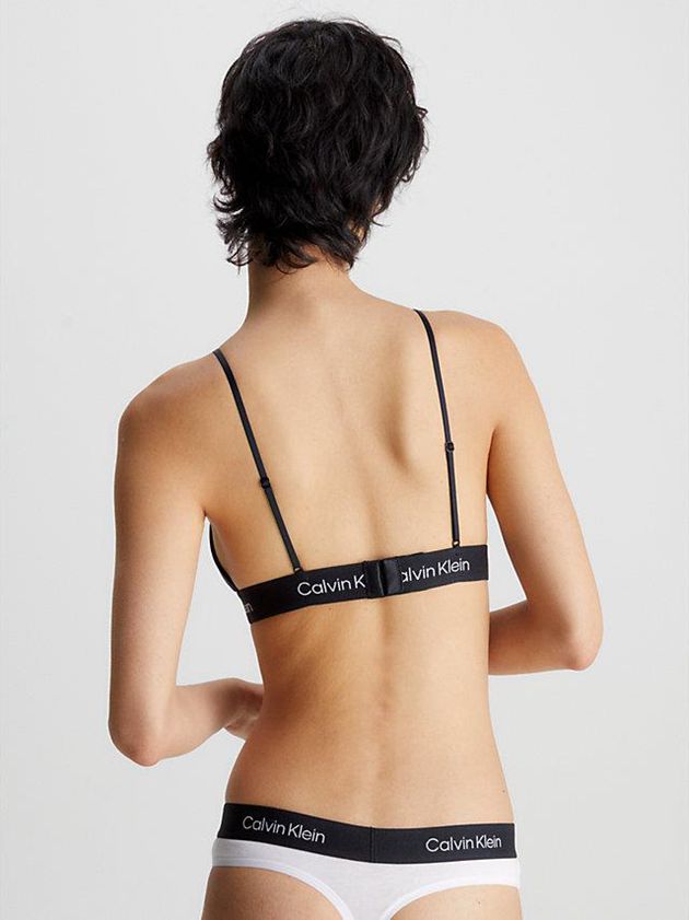 Black Calvin Klein Triangle - Ck96 Women Bra | XKWD-89634