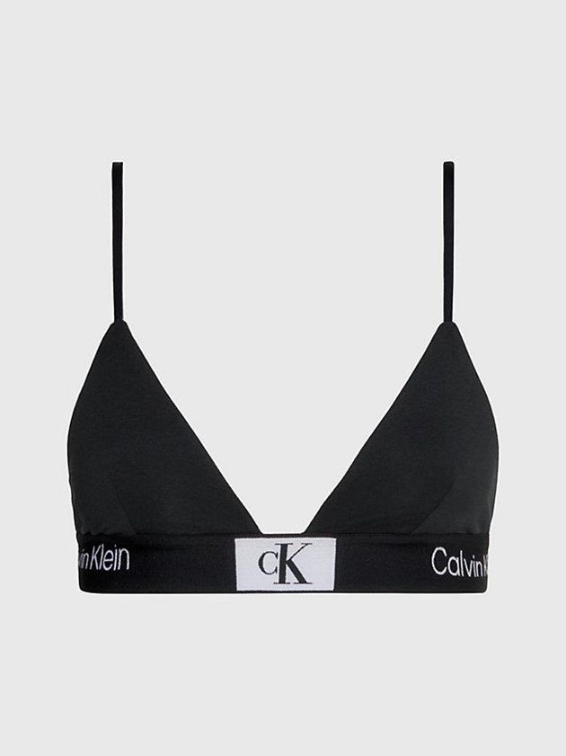 Black Calvin Klein Triangle - Ck96 Women Bra | XKWD-89634