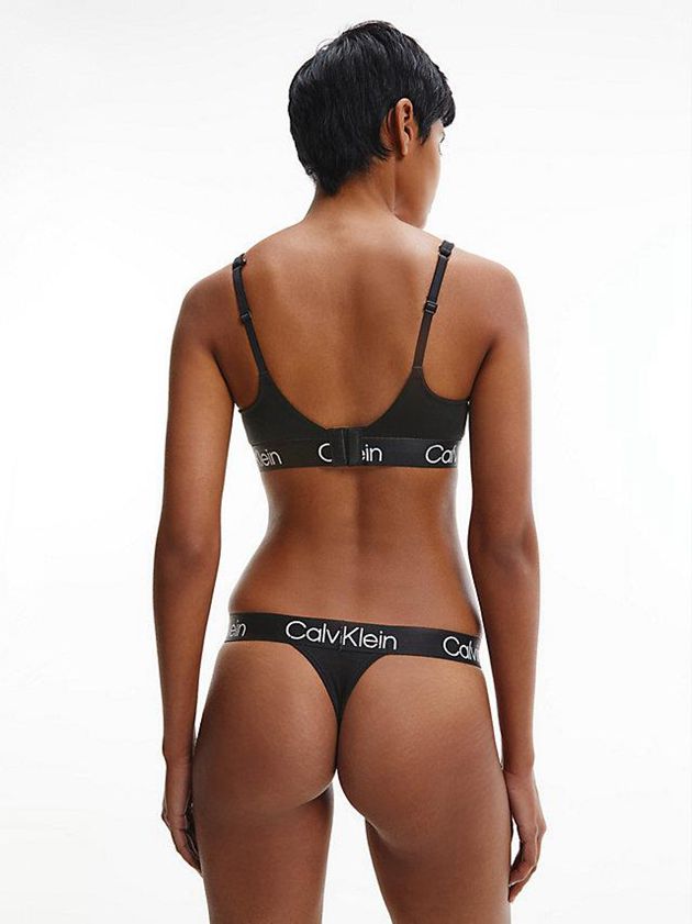 Black Calvin Klein Triangle - Modern Structure Women Bra | VTXN-61047