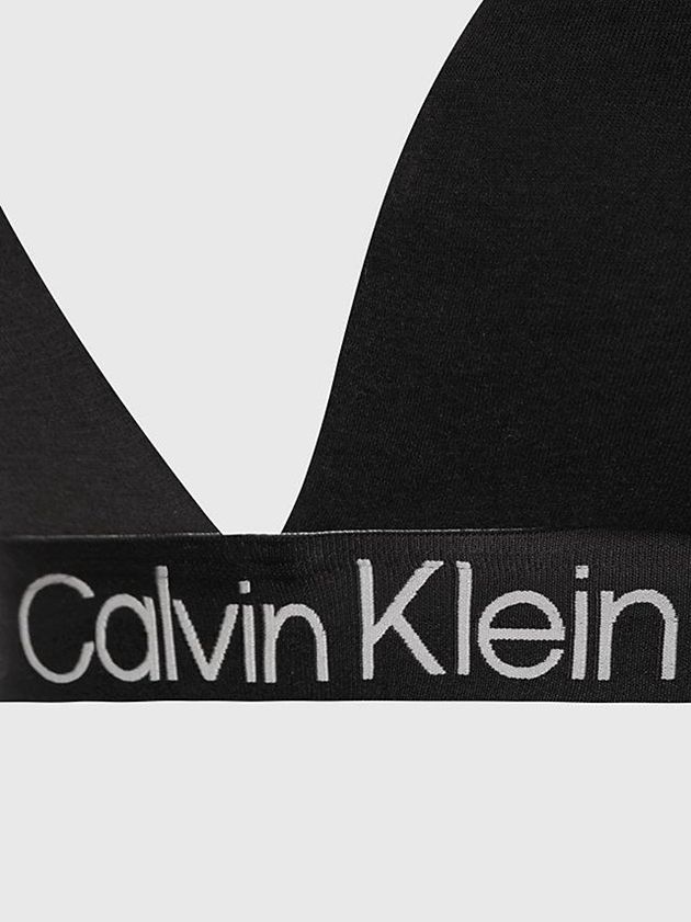 Black Calvin Klein Triangle - Modern Structure Women Bra | VTXN-61047