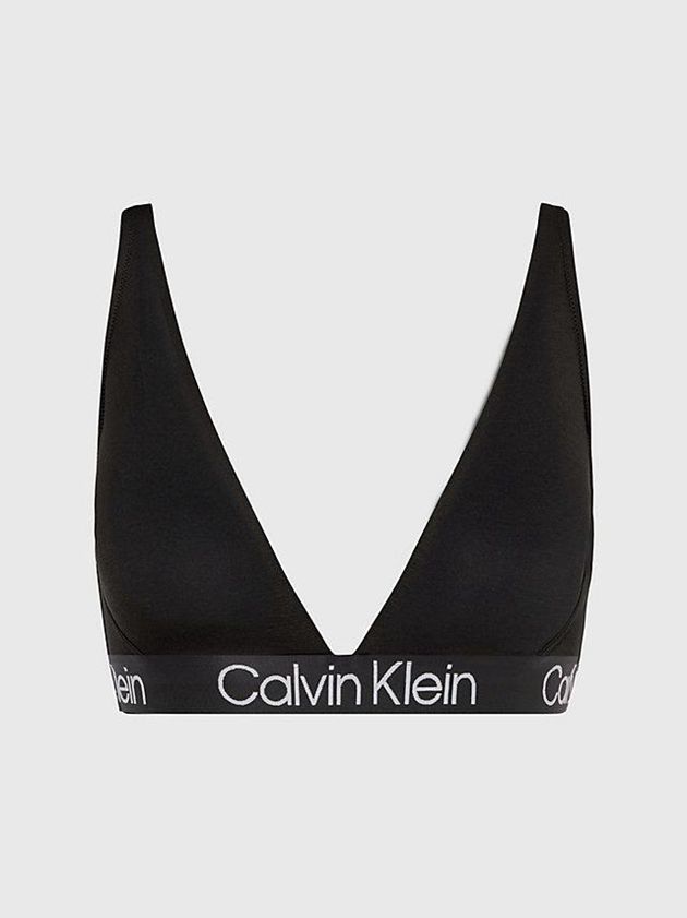 Black Calvin Klein Triangle - Modern Structure Women Bra | VTXN-61047