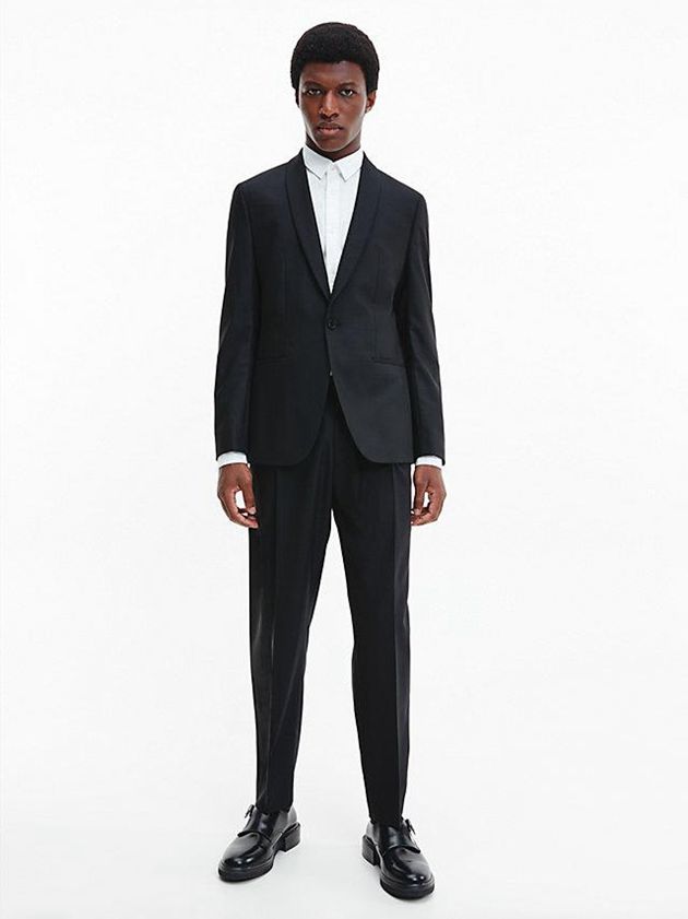 Black Calvin Klein Tuxedo Men Blazer | LQJD-45920