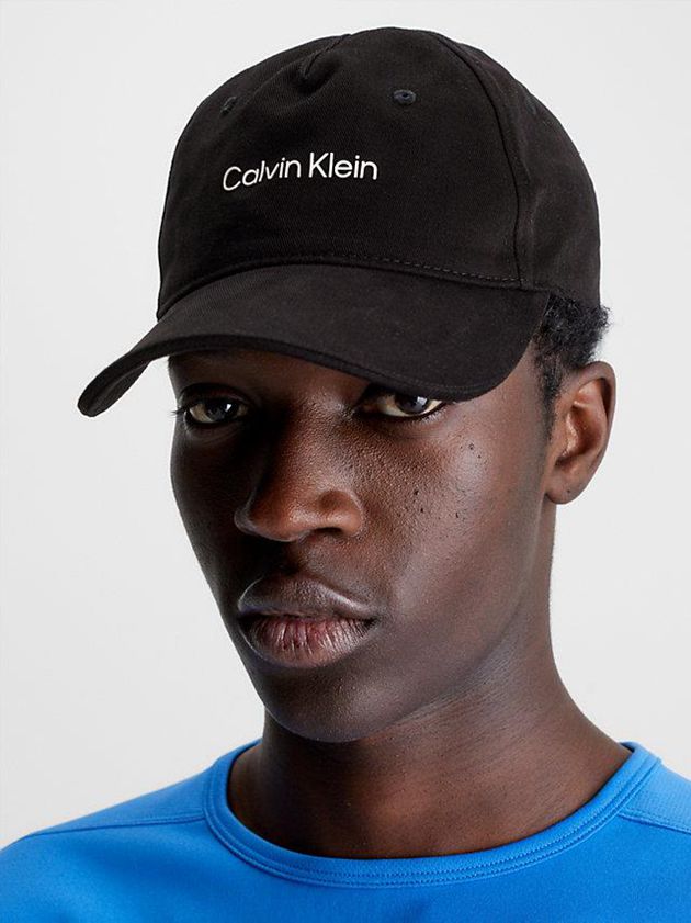 Black Calvin Klein Twill Logo Women Cap | PUZQ-42381