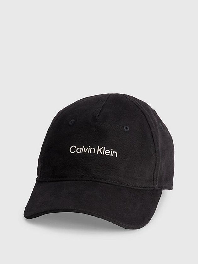 Black Calvin Klein Twill Logo Women Cap | PUZQ-42381
