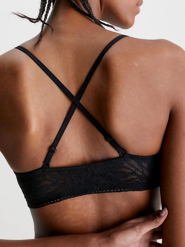 Black Calvin Klein Ultra Soft Lace Women Bra | YHDE-05986
