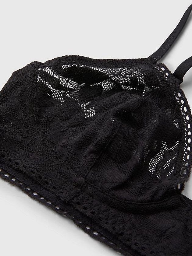 Black Calvin Klein Ultra Soft Lace Women Bra | YHDE-05986