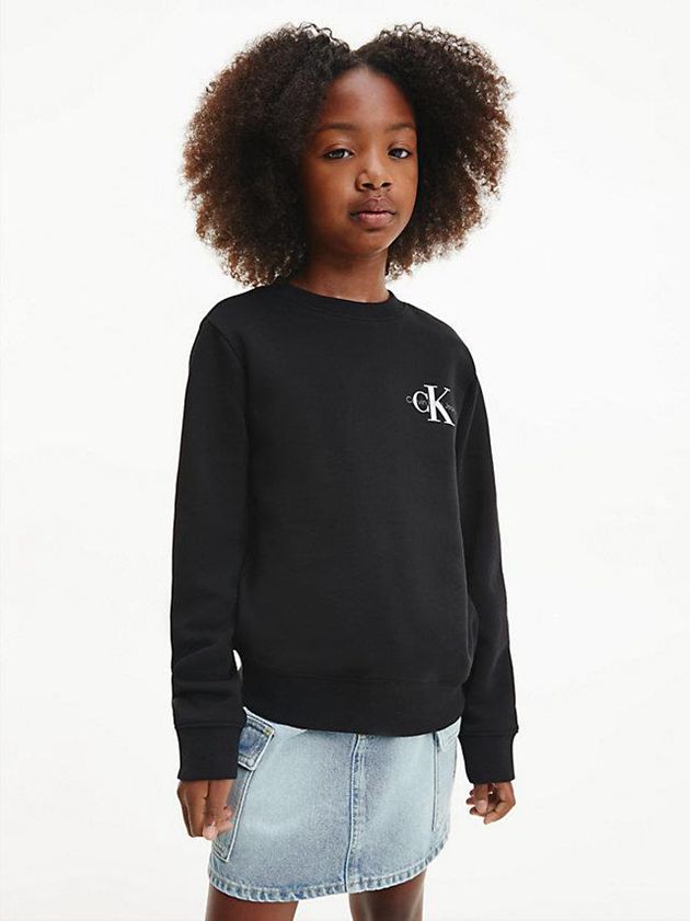 Black Calvin Klein Unisex Boys's Sweatshirt | FKPE-06912