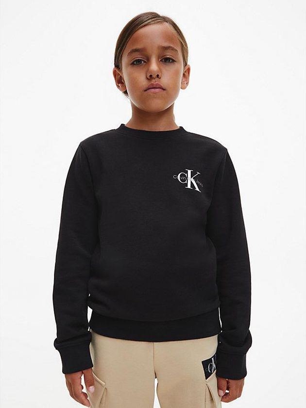 Black Calvin Klein Unisex Boys's Sweatshirt | FKPE-06912