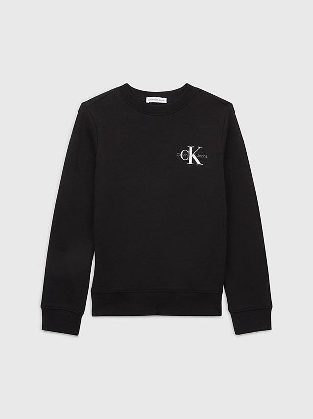 Black Calvin Klein Unisex Boys's Sweatshirt | FKPE-06912