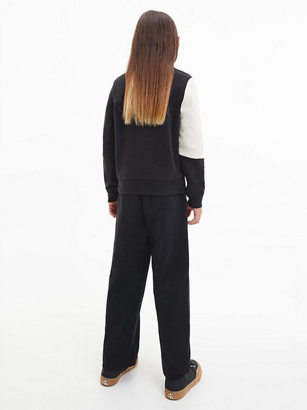 Black Calvin Klein Unisex Colourblock Girls's Sweatshirt | CIRP-73409