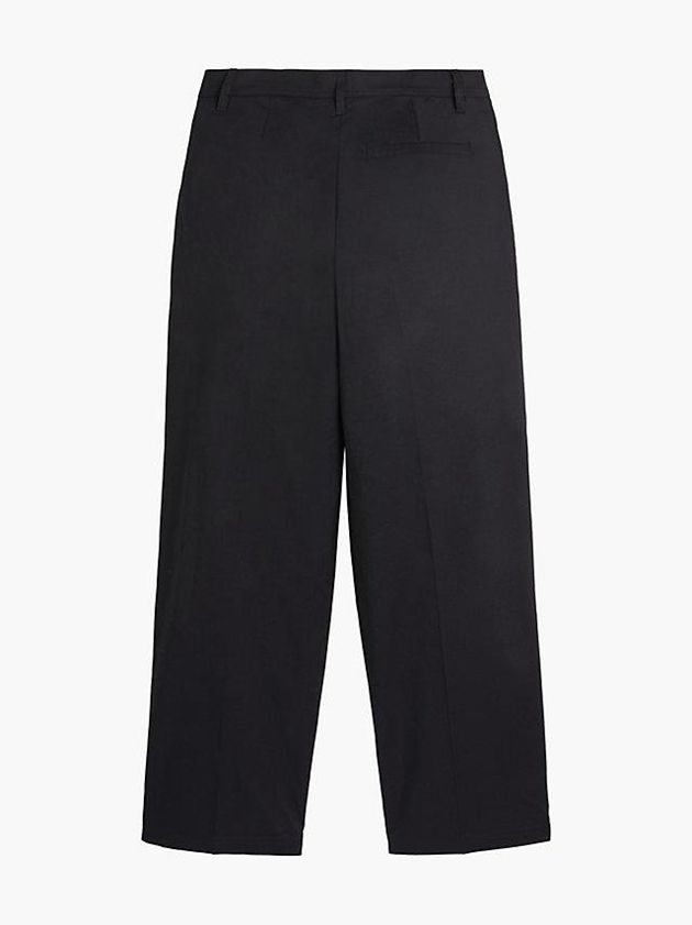 Black Calvin Klein Unisex Cotton Twill Men Pants | FXMK-45708