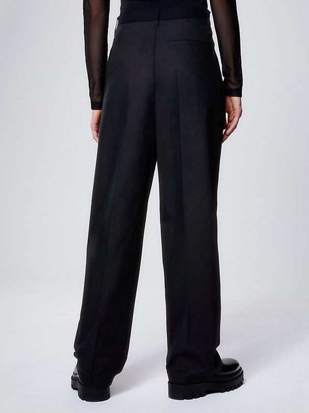Black Calvin Klein Unisex Cotton Twill Men Pants | FXMK-45708