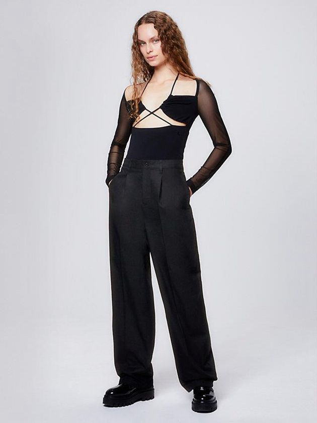 Black Calvin Klein Unisex Cotton Twill Men Pants | FXMK-45708