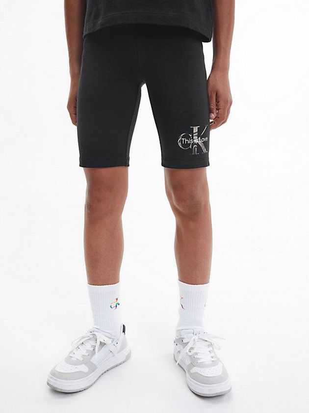Black Calvin Klein Unisex Cycling - Pride Boys's Shorts | MTFY-03256