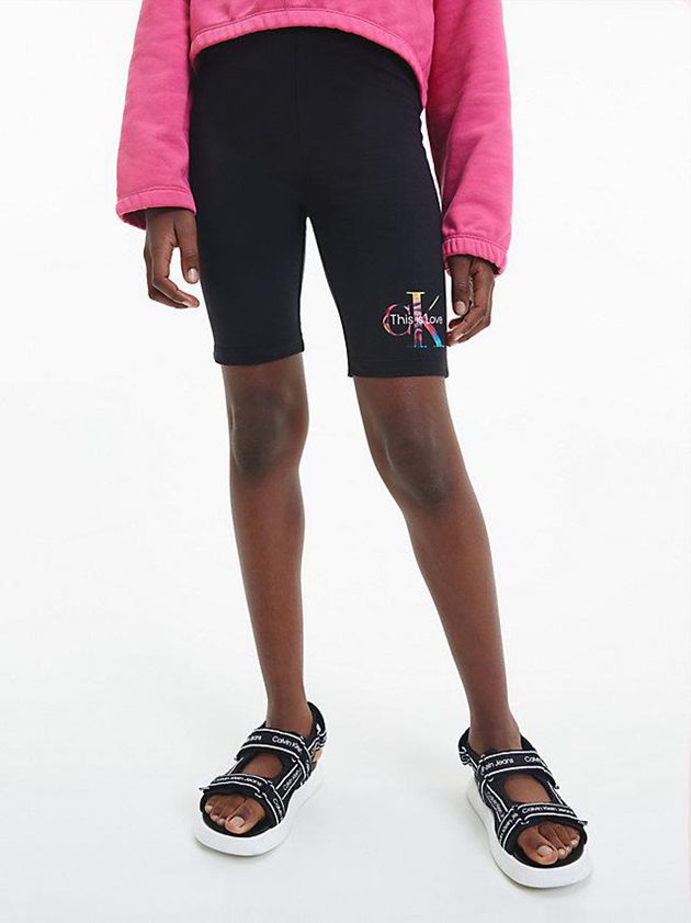Black Calvin Klein Unisex Cycling - Pride Boys's Shorts | MTFY-03256