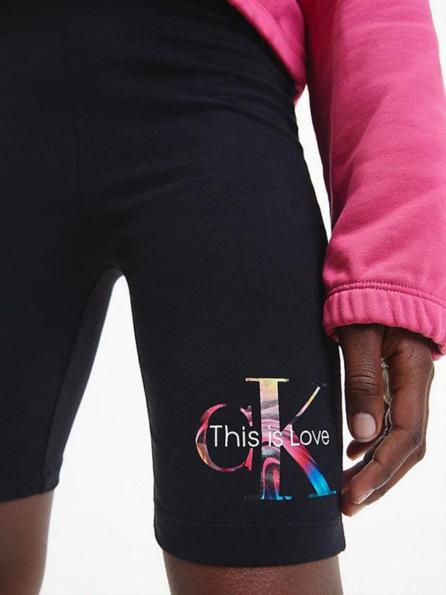 Black Calvin Klein Unisex Cycling - Pride Boys's Shorts | MTFY-03256