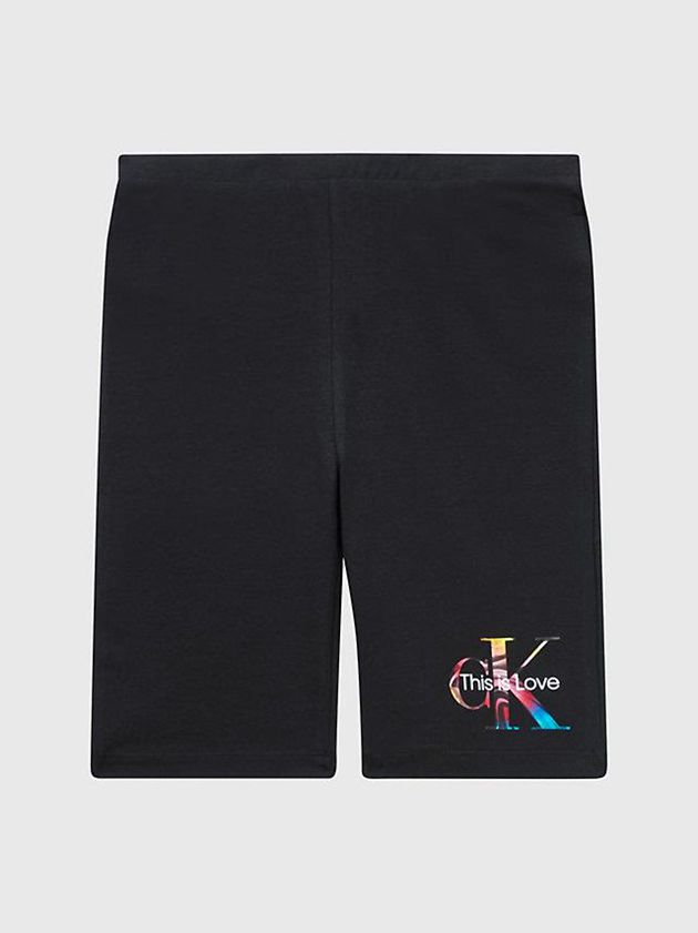 Black Calvin Klein Unisex Cycling - Pride Boys's Shorts | MTFY-03256