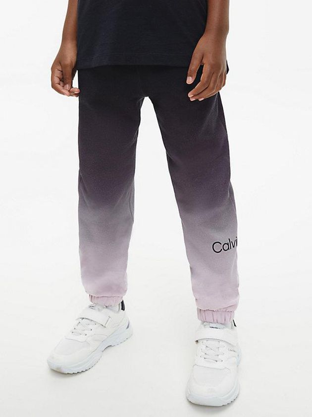 Black Calvin Klein Unisex Gradient Effect Boys's Joggers | CNGD-64370