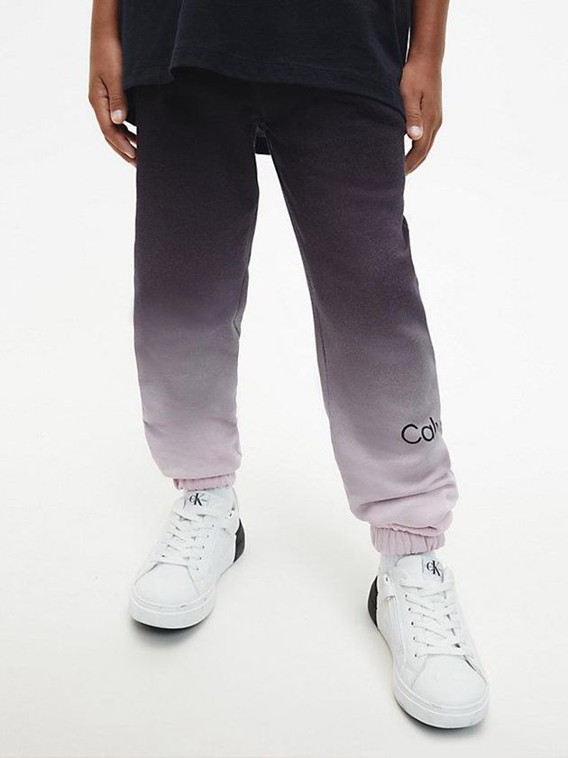 Black Calvin Klein Unisex Gradient Effect Boys's Joggers | CNGD-64370