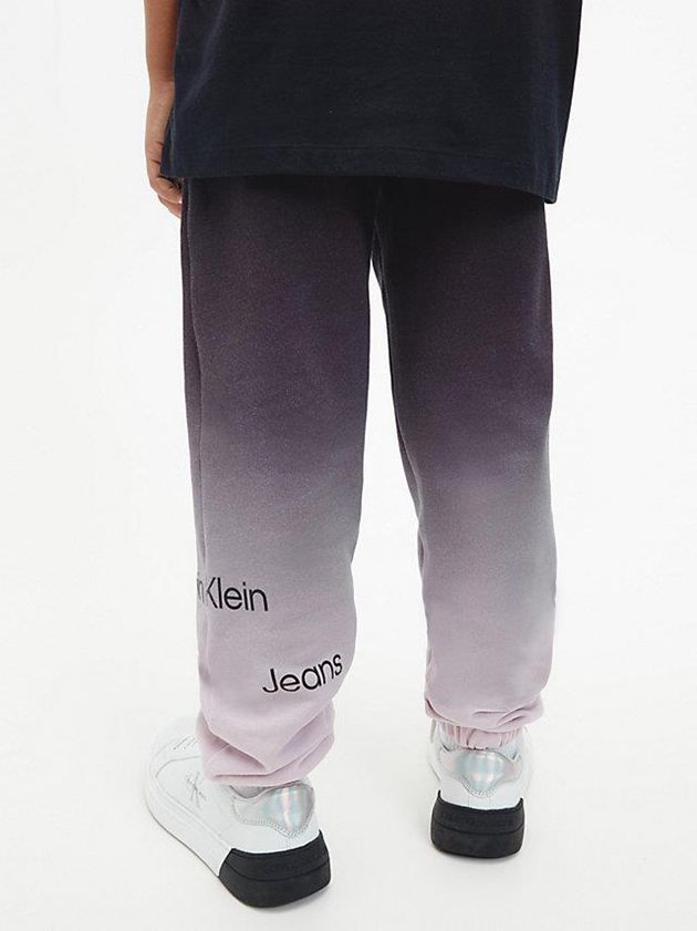 Black Calvin Klein Unisex Gradient Effect Boys's Joggers | CNGD-64370