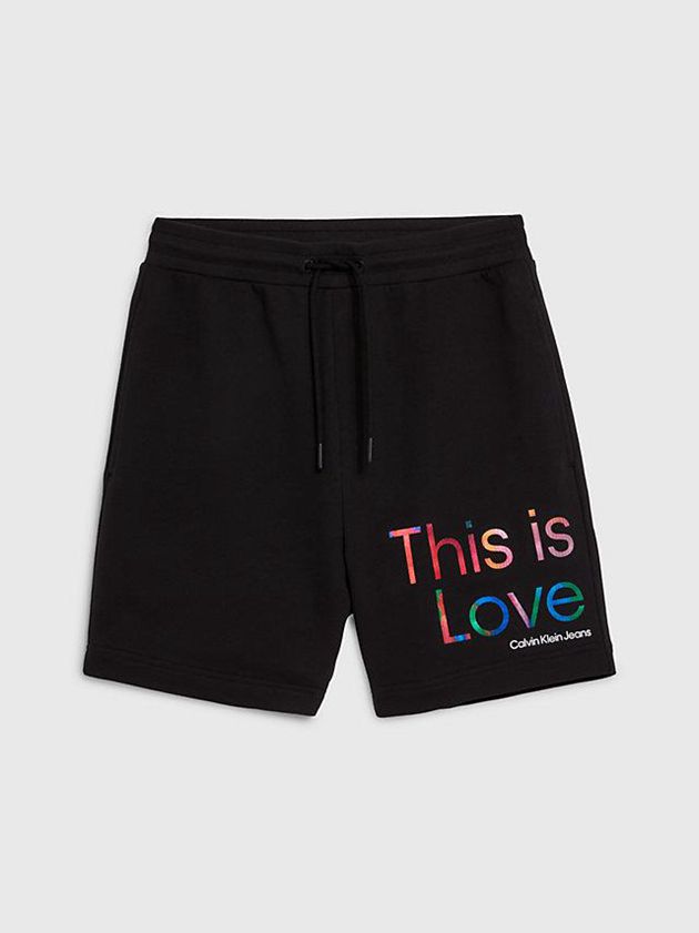 Black Calvin Klein Unisex Jogger - Pride Women Shorts | XEWR-84152
