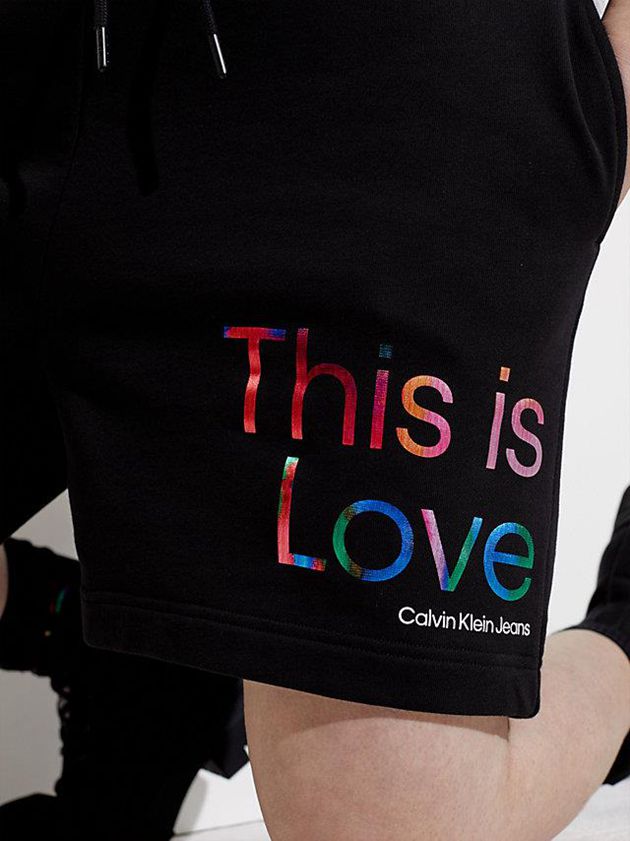 Black Calvin Klein Unisex Jogger - Pride Women Shorts | XEWR-84152