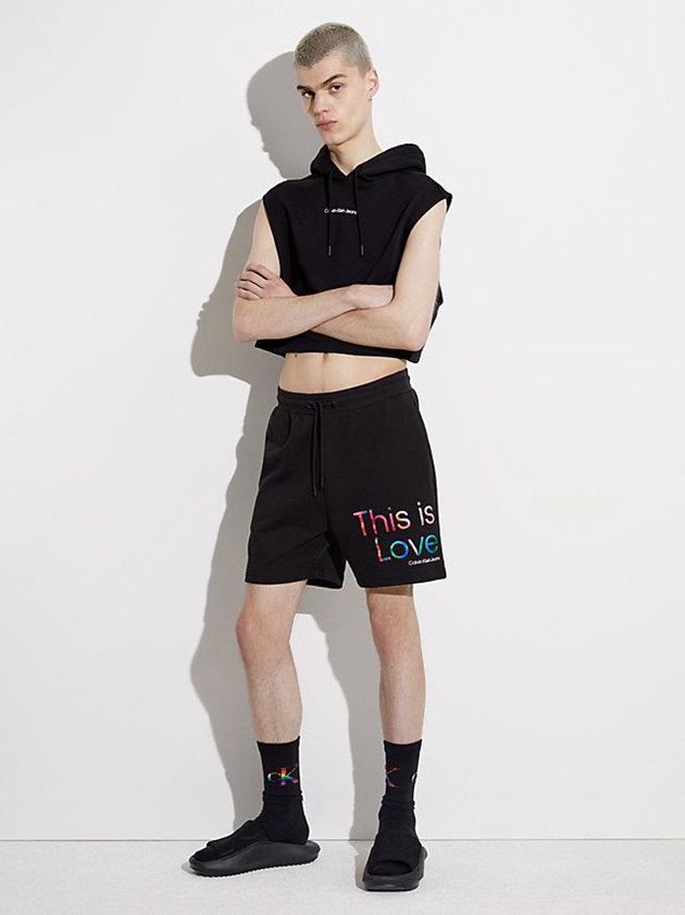 Black Calvin Klein Unisex Jogger - Pride Women Shorts | XEWR-84152