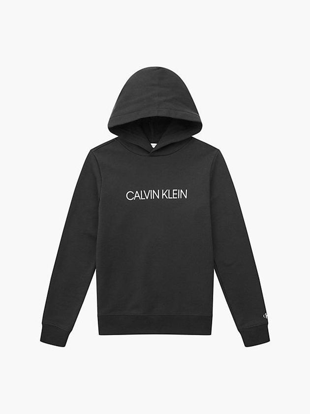 Black Calvin Klein Unisex Logo Boys's Hoodie | DHGZ-45386
