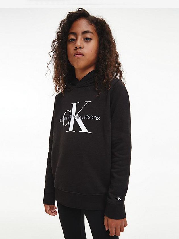 Black Calvin Klein Unisex Logo Boys's Hoodie | HQPT-07451