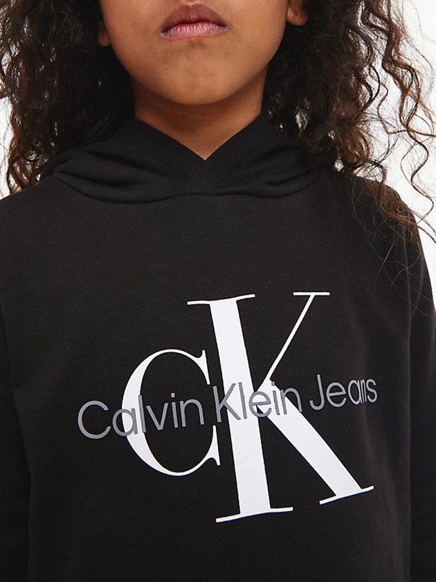 Black Calvin Klein Unisex Logo Boys's Hoodie | HQPT-07451