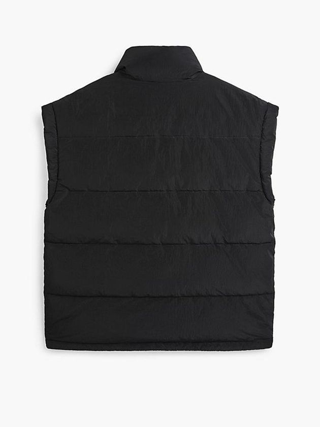Black Calvin Klein Unisex Oversized Puffer Men Vest | CHZQ-31845