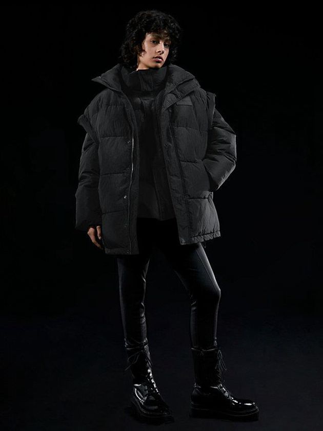 Black Calvin Klein Unisex Oversized Puffer Men Vest | CHZQ-31845