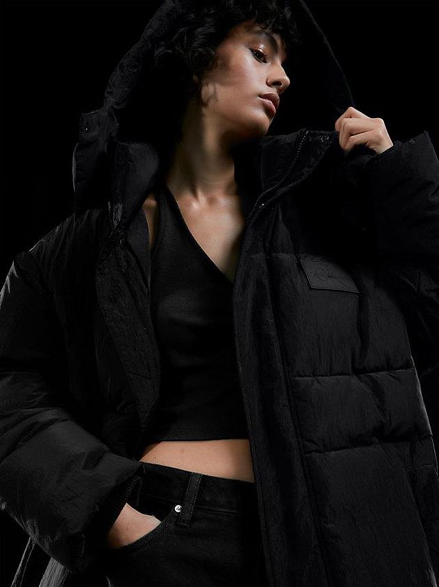 Black Calvin Klein Unisex Padded Puffer Women Coat | UNGK-63724