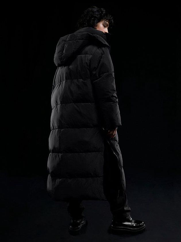Black Calvin Klein Unisex Padded Puffer Men Coat | ZEYA-01437