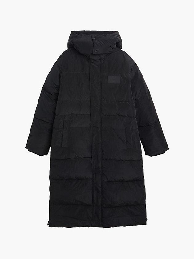Black Calvin Klein Unisex Padded Puffer Men Coat | ZEYA-01437