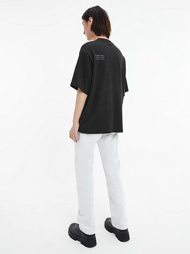 Black Calvin Klein Unisex Printed - CK Standards Men T-Shirt | FMTI-17596