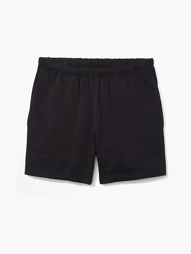 Black Calvin Klein Unisex Relaxed Jogger - CK Standards Women Shorts | GEWI-06853