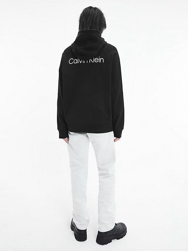 Black Calvin Klein Unisex Relaxed - CK Standards Men Hoodie | CQYA-18032