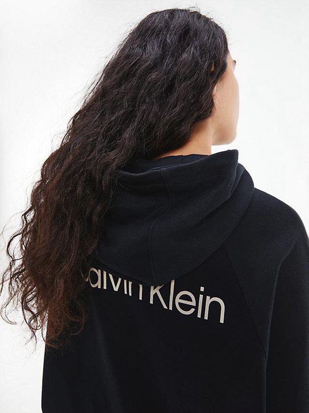 Black Calvin Klein Unisex Relaxed - CK Standards Men Hoodie | CQYA-18032