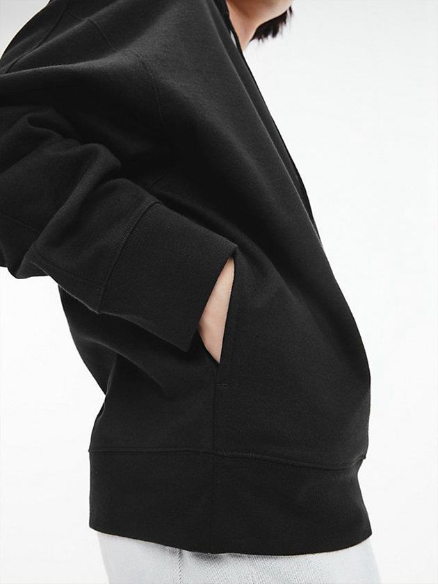 Black Calvin Klein Unisex Relaxed - CK Standards Men Hoodie | CQYA-18032
