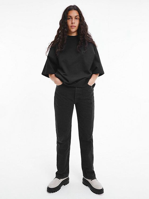 Black Calvin Klein Unisex Short Sleeve - CK Standards Men Sweatshirt | UBAY-43057