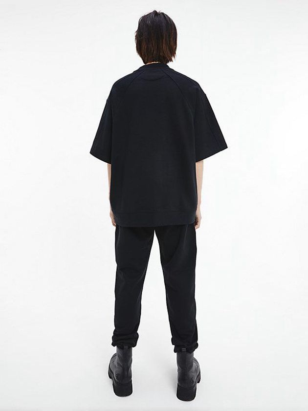 Black Calvin Klein Unisex Short Sleeve - CK Standards Men Sweatshirt | UBAY-43057