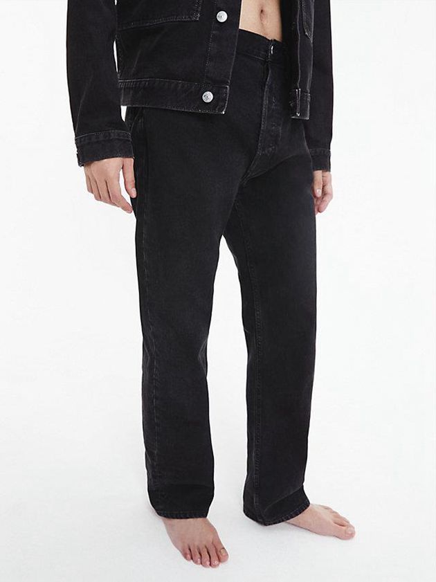 Black Calvin Klein Unisex Straight - CK Standards Women Jeans | JBCY-26409